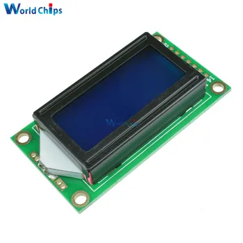 0802 LCD дисплей 8x2 Знаков LCD дисплей Модул 5 В LCM Синя Подсветка За Arduino