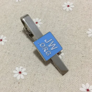 10шт на едро никелированные нокти за мъже метален занаятчийски подарък Jw.org религиозни щипки за вратовръзки син емайла квадрат