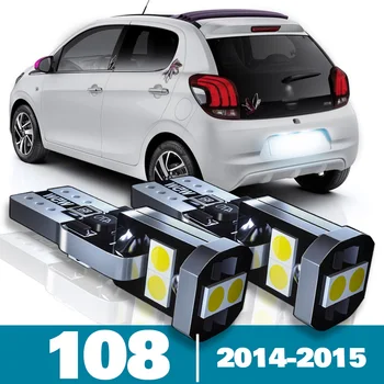2 бр. Led Лампа Регистрационен номер За Peugeot 108 Аксесоари 2014 2015