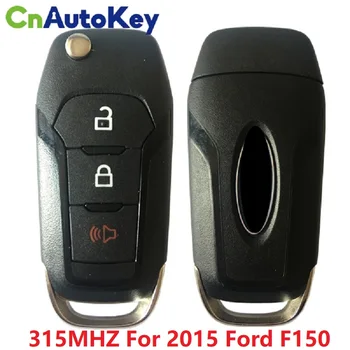 CN018082 За 2015 Ford F150 3 Бутона Flip Ключ Дистанционно Strattec 5923667 HU101 2 Пътеки 315 Mhz Оригинал и вторичен пазар