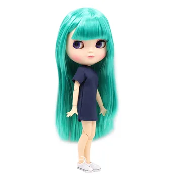 DBS blyth кукла icy licca body joint body нова готина зелена дълга права коса 1/6 30 см подарък играчка BL4427