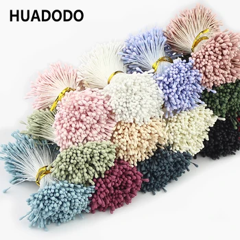 HUADODO 1,5 мм 400 бр. Изкуствени тичинки Ръчно изработени от Изкуствени Цветя, Аксесоари За Сватбеното Парти Украса на Дома САМ Аксесоари