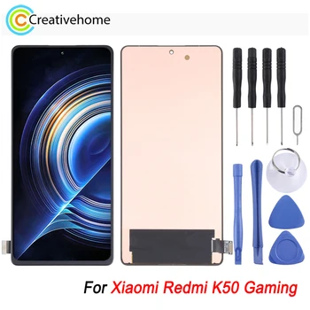 OLED Материал Оригинален ЖКЭкран и Дигитайзер в Пълно Сглобяване на Xiaomi Redmi K50 Gaming