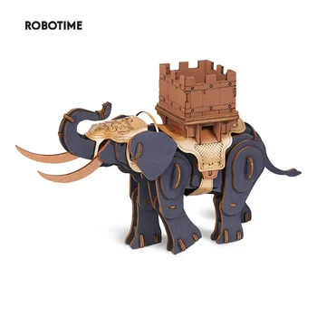 Robotime Rowood Войн-Кон и Воин-Слон 3D Дървена Пъзел е Лесно да се Събере Строителни Играчки, Подаръци За Деца По Коледа TWA01 и TWA02