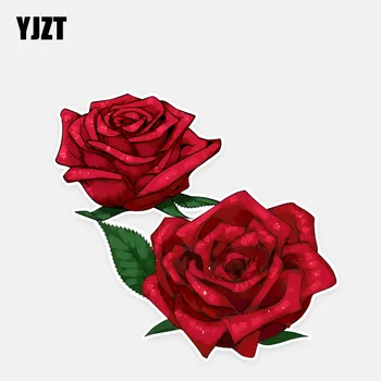 YJZT 11,3*10,6 СМ Модерни Графични Рози, Цветя, Декор Стикери За Кола на Бронята на Прозореца на Колата Цветни 11A0807
