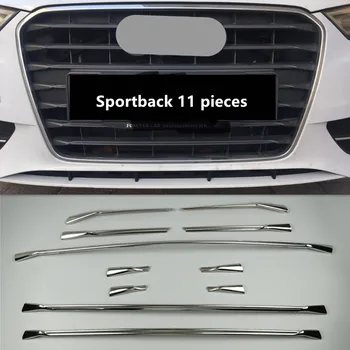 Автомобилна Предната Централна Решетка Решетка Декоративна Капачка Покритие От Неръждаема Стомана, Скара Стикер Ленти За Audi A3 8V 2013-2016 Външно Леярство