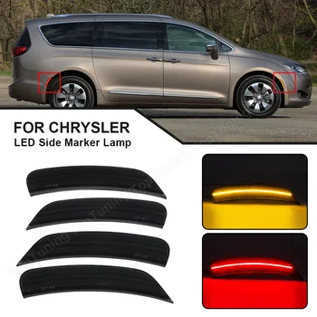 За Chrysler Pacifica 2017-2022 Voyager 2020-2022 Опушен Прозрачна леща Амбър/Червен Пълен Led Предни и Задни странични Габаритный фенер