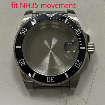 Корпус за часовника от неръждаема Стомана 316L, Корпус 40 мм, Сапфирен кристал, Алуминий Bezel, Аксесоари за часовници, Подходящи за Механично механизъм NH35