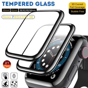 Меко стъкло За Apple Watch Серия 7 8 45 мм 41 мм iWatch 6 5 4 3 SE 44 мм 40 мм 42/38 мм 9D HD Защитно фолио за дисплея на Apple Watch