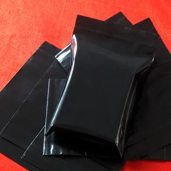 Мини-Черна Непрозрачна Найлонова торбичка С цип, Плик на Ципа, Опаковъчен Чанта, Самоуплотняющиеся Опаковъчни Торбички, Пластмасови Аксесоари, Опаковане, Опаковки