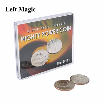 Монета На Могъщата Сила (Полдоллара) На Оливър Фокуси Магнитна Монета Исчезающая Магия В Близък План Улица Илюзии, Трикове Подпори