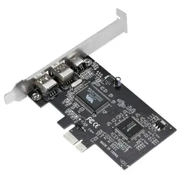 Новата карта PCIe 1394 DV HDV HD видеозахват PCIe 1394 A B FireWire 1394 карта за PCI-e 1X за работния плот