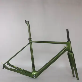 обичай под наем чакъл боя 2022 за велосипед чакъл въглеродни влакна Toray пълно велосипед рамка на велосипеда GR029 метална зелен цвят