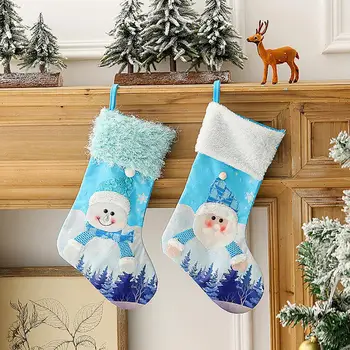 Сладък Изискан Сигурен Коледен Отглеждане На Коледни Чорапи Светъл Светъл Брилянтен