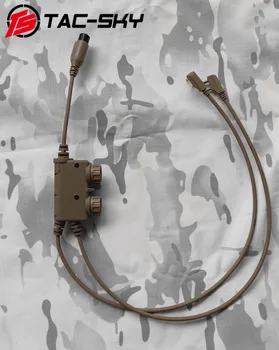 Тактическа слушалки TAC-НЕБЕ с двойна връзка РКС ПР Адаптер kenwood Включете ПР е Съвместим с преносими рацией Baofeng UV5R