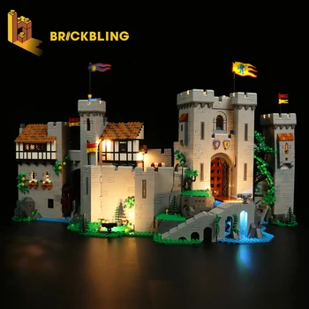 Тухла Bling Led лампа Комплект за 10305 Цар Лъв Замъка на Рицарите на Средновековен замък Строителни блокове (не включва модел) направи си САМ играчка
