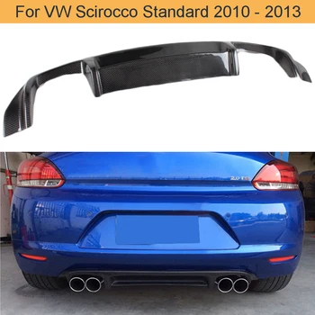 Устна Отражетеля Задната Броня на колата е от въглеродни влакна за VW Scirocco Стандартната Само 2010-2013 Не R Дифузер на Задната Броня