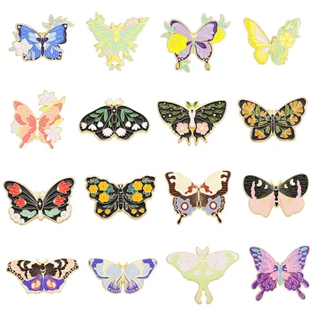 Цветни Колекции От Пеперуди, Насекоми, Животни Женски Твърди Игли За Яка