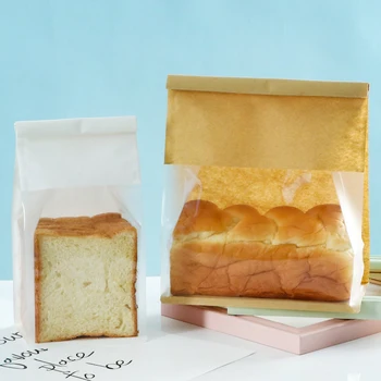 Чанти хлебни изделия, Изработка на кафяви хартиени торби торбата хляб тост се поставя В торби с опаковката, контейнера фурна за съхранение на храна чанта вечеря доказателства масло прозорец